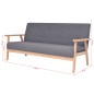 vidaXL 3-Sitzer Sofa Stoff Dunkelgrau vidaXL 3-Sitzer Sofa Stoff Dunkelgrau
