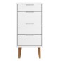 vidaXL Schubladenschrank MOLDE Weiß 40x35x82 cm Massivholz Kiefer vidaXL Schubladenschrank MOLDE Weiß 40x35x82 cm Massivholz Kiefer