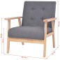vidaXL Sessel Dunkelgrau Stoff vidaXL Sessel Dunkelgrau Stoff