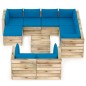 vidaXL 10-tlg. Garten-Lounge-Set mit Kissen Grün Imprägniertes Holz vidaXL 10-tlg. Garten-Lounge-Set mit Kissen Grün Imprägniertes Holz