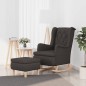 vidaXL Schaukelsessel mit Hocker Dunkelgrau Stoff vidaXL Schaukelsessel mit Hocker Dunkelgrau Stoff