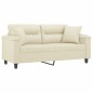 vidaXL 2-Sitzer-Sofa mit Zierkissen Creme 140 cm Kunstleder vidaXL 2-Sitzer-Sofa mit Zierkissen Creme 140 cm Kunstleder