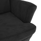 vidaXL Ohrensessel mit Hocker Schwarz Samt vidaXL Ohrensessel mit Hocker Schwarz Samt