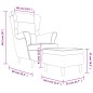 vidaXL Ohrensessel mit Hocker Schwarz Samt vidaXL Ohrensessel mit Hocker Schwarz Samt