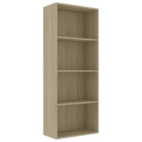 vidaXL Bücherregal 4 Fächer Sonoma-Eiche 60x30x151,5 cm Holzwerkstoff