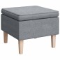 vidaXL Schaukelsessel mit Hocker Hellgrau Stoff vidaXL Schaukelsessel mit Hocker Hellgrau Stoff