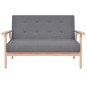 vidaXL Sofa 2-Sitzer Stoff Dunkelgrau vidaXL Sofa 2-Sitzer Stoff Dunkelgrau