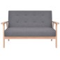 vidaXL Sofa-Set 2-tlg. Stoff Dunkelgrau vidaXL Sofa-Set 2-tlg. Stoff Dunkelgrau