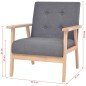 vidaXL Sofa-Set 2-tlg. Stoff Dunkelgrau vidaXL Sofa-Set 2-tlg. Stoff Dunkelgrau