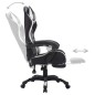 vidaXL Gaming-Stuhl mit RGB LED-Leuchten Weiß und Schwarz Kunstleder vidaXL Gaming-Stuhl mit RGB LED-Leuchten Weiß und Schwarz Kunstleder