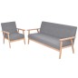 vidaXL Sofa-Set 2-tlg. Stoff Hellgrau vidaXL Sofa-Set 2-tlg. Stoff Hellgrau