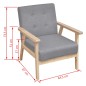 vidaXL Sofa-Set 2-tlg. Stoff Hellgrau vidaXL Sofa-Set 2-tlg. Stoff Hellgrau