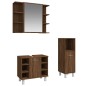 vidaXL 3-tlg. Badmöbel-Set Braun Eichen-Optik Holzwerkstoff vidaXL 3-tlg. Badmöbel-Set Braun Eichen-Optik Holzwerkstoff