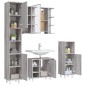 vidaXL 4-tlg. Badmöbel-Set Grau Sonoma Holzwerkstoff vidaXL 4-tlg. Badmöbel-Set Grau Sonoma Holzwerkstoff