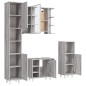 vidaXL 4-tlg. Badmöbel-Set Grau Sonoma Holzwerkstoff vidaXL 4-tlg. Badmöbel-Set Grau Sonoma Holzwerkstoff