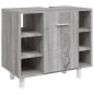 vidaXL 4-tlg. Badmöbel-Set Grau Sonoma Holzwerkstoff vidaXL 4-tlg. Badmöbel-Set Grau Sonoma Holzwerkstoff