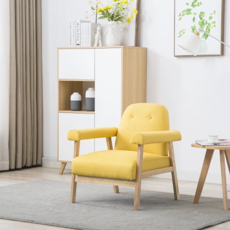 vidaXL Sessel Gelb Stoff