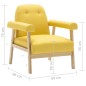 vidaXL Sessel Gelb Stoff vidaXL Sessel Gelb Stoff