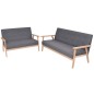 vidaXL Sofa-Set 2-tlg. Stoff Dunkelgrau vidaXL Sofa-Set 2-tlg. Stoff Dunkelgrau