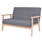 vidaXL Sofa-Set 2-tlg. Stoff Dunkelgrau vidaXL Sofa-Set 2-tlg. Stoff Dunkelgrau