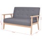 vidaXL Sofa-Set 2-tlg. Stoff Dunkelgrau vidaXL Sofa-Set 2-tlg. Stoff Dunkelgrau