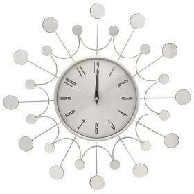 vidaXL Wanduhr Silbern 40 cm Metall