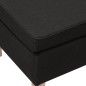 vidaXL Hocker mit Holzbeinen Schwarz Stoff vidaXL Hocker mit Holzbeinen Schwarz Stoff