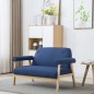 vidaXL 2-Sitzer-Sofa Stoff Blau vidaXL 2-Sitzer-Sofa Stoff Blau
