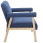 vidaXL 2-Sitzer-Sofa Stoff Blau vidaXL 2-Sitzer-Sofa Stoff Blau
