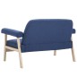 vidaXL 2-Sitzer-Sofa Stoff Blau vidaXL 2-Sitzer-Sofa Stoff Blau