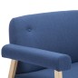 vidaXL 2-Sitzer-Sofa Stoff Blau vidaXL 2-Sitzer-Sofa Stoff Blau