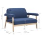 vidaXL 2-Sitzer-Sofa Stoff Blau vidaXL 2-Sitzer-Sofa Stoff Blau