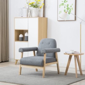vidaXL Sessel Hellgrau Stoff