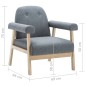 vidaXL Sessel Hellgrau Stoff vidaXL Sessel Hellgrau Stoff