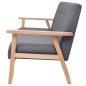 vidaXL 3-tlg. Sofagarnitur Stoff Dunkelgrau vidaXL 3-tlg. Sofagarnitur Stoff Dunkelgrau