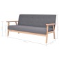 vidaXL 3-tlg. Sofagarnitur Stoff Dunkelgrau vidaXL 3-tlg. Sofagarnitur Stoff Dunkelgrau