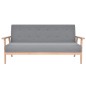 vidaXL 3-Sitzer-Sofa Stoff Hellgrau vidaXL 3-Sitzer-Sofa Stoff Hellgrau