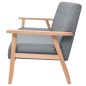 vidaXL 3-Sitzer-Sofa Stoff Hellgrau vidaXL 3-Sitzer-Sofa Stoff Hellgrau