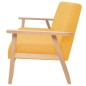 vidaXL 3-Sitzer Sofa Stoff Gelb vidaXL 3-Sitzer Sofa Stoff Gelb