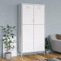 vidaXL Kleiderschrank Weiß 90x50x180 cm Stahl vidaXL Kleiderschrank Weiß 90x50x180 cm Stahl