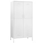 vidaXL Kleiderschrank Weiß 90x50x180 cm Stahl vidaXL Kleiderschrank Weiß 90x50x180 cm Stahl
