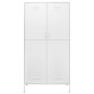 vidaXL Kleiderschrank Weiß 90x50x180 cm Stahl vidaXL Kleiderschrank Weiß 90x50x180 cm Stahl