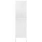 vidaXL Kleiderschrank Weiß 90x50x180 cm Stahl vidaXL Kleiderschrank Weiß 90x50x180 cm Stahl