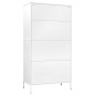 vidaXL Kleiderschrank Weiß 90x50x180 cm Stahl vidaXL Kleiderschrank Weiß 90x50x180 cm Stahl