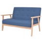 vidaXL 2-Sitzer-Sofa Stoff Blau vidaXL 2-Sitzer-Sofa Stoff Blau