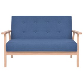 vidaXL 2-Sitzer-Sofa Stoff Blau