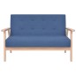 vidaXL 2-Sitzer-Sofa Stoff Blau vidaXL 2-Sitzer-Sofa Stoff Blau