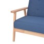 vidaXL 2-Sitzer-Sofa Stoff Blau vidaXL 2-Sitzer-Sofa Stoff Blau