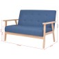 vidaXL 2-Sitzer-Sofa Stoff Blau vidaXL 2-Sitzer-Sofa Stoff Blau