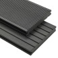 vidaXL WPC Massive Terrassendielen mit Zubehör 10 m² 4 m Grau vidaXL WPC Massive Terrassendielen mit Zubehör 10 m² 4 m Grau